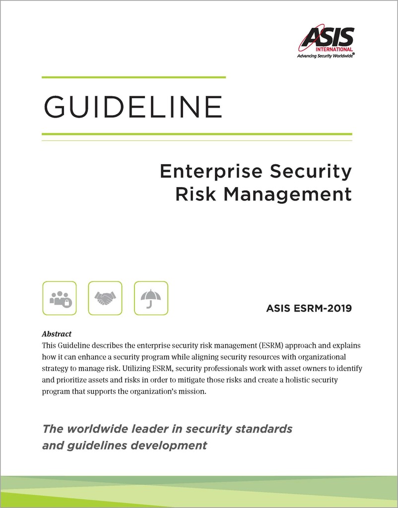 ASIS Enterprise Security Risk Management (ESRM) Guideline